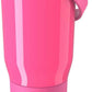 BrüMate Resa 35oz 100% Leakproof Travel Tumbler w/Handle & Straw | Flexible SoftSip Straw | Silicone Sleeve for Durability | Stainless Steel | Cup Holder & Travel Friendly Water Bottle (Neon Pink)