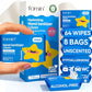 Mini Hand Sanitizer Wipes Travel Size 8 Pack (64 Count)