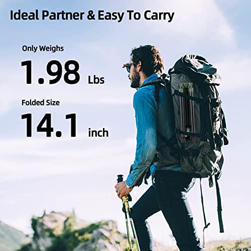 Carbon Fiber Tripod 60 Inch 360 Degree Ball Head Quick Release Plate Lightweight Camera Tripod for Travel Tripod Folded Height Only 14.3"