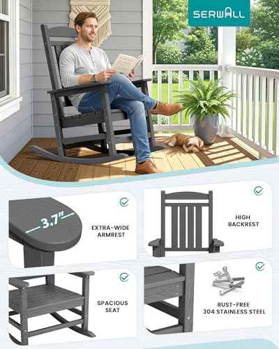 Outdoor Rocking Chair Set of 4 (4 Count)