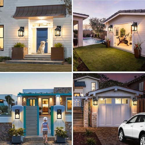 Solar Porch Lights Outdoor Dusk to Dawn with Motion Sensor (2 Count)