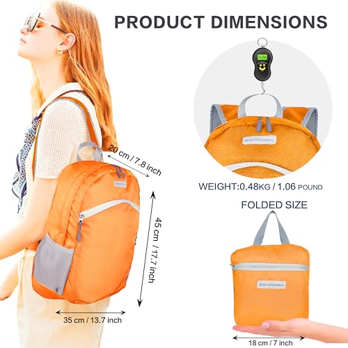 35L Foldable Waterproof Backpack For Outdoor Sports With Inside Wet Clothes Compartment Packable For Multiple Uses Ultra Lightweight Ideal For Hiking Men And Women Travel