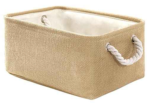 Decorative Basket Rectangular Fabric Storage Bin Organizer Basket with Handles for Clothes Storage