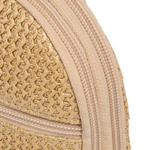 Faux Straw Crossbody Bags for Women Small RFID Summer Sling Bag