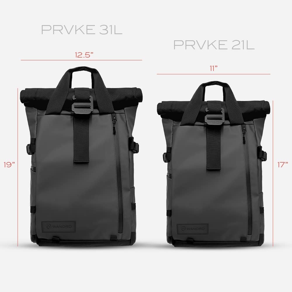 WANDRD PRVKE 21L, V3 Photography Bundle: Weather-Resistant Travel & Camera Backpack with Laptop Sleeve, Quick Side Access, Clamshell Opening – Ideal Photography & Travel Bag