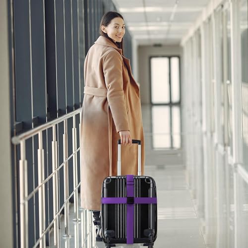 Luggage Straps for Suitcases TSA Approved Travel Belt by Chelmon (4 Count)