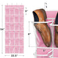 24 Pockets Large Clear Over the Door Shoe Organizer