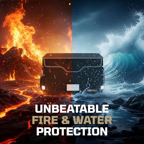 FIRESHIELD PRO 5200°F Fireproof Document Box with Lock