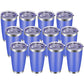 20oz Tumbler with Lid and Straw Stainless Steel Tumbler Cup Bulk Vacuum Insulated Double Wall Travel Coffee Mug Powder Coated Coffee Cup (12 Count)