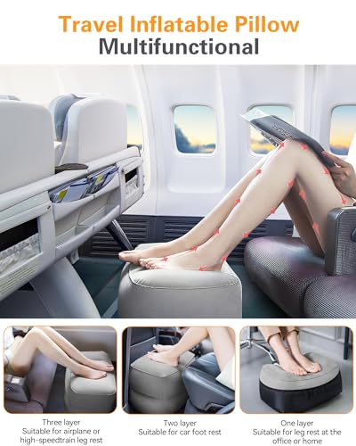 Inflatable Foot Rest Pillow for Travel