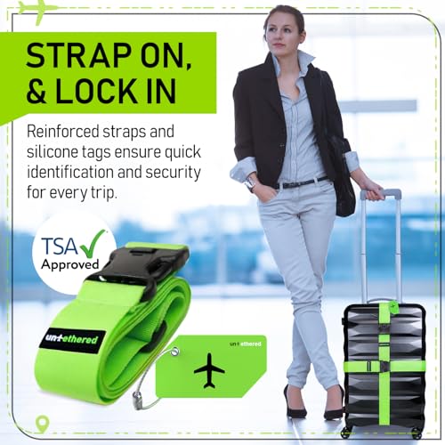 Travel Set Luggage Straps & Silicone Tags