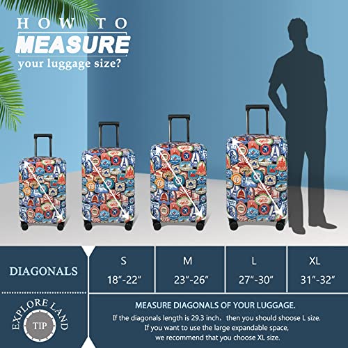 Travel Luggage Cover Suitcase Protector Fits 31