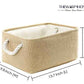 Decorative Basket Rectangular Fabric Storage Bin Organizer Basket with Handles for Clothes Storage