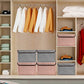 Linen Fabric Foldable Storage Cube Bin Organizer Basket with Flip (4 Count)
