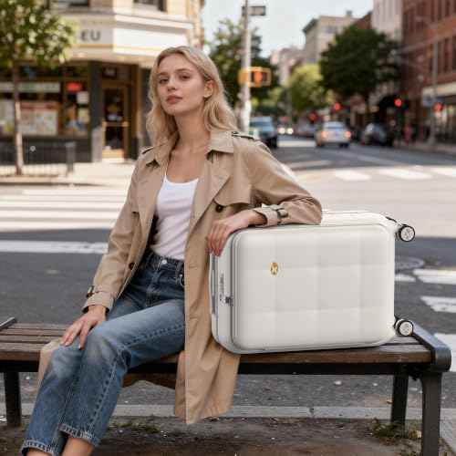 26 Inch Large Checked Luggage Hard Shell Suitcase Top Opening