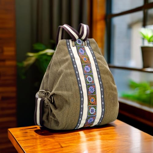 Women Canvas Backpack Daypack Casual Shoulder Bag