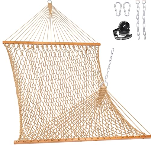 Lazy Daze Double Handwoven Rope Hammock for Outdoor Fits 12