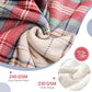 Sherpa Fleece Throw Blanket 80" x 90" Reversible Plush Fluffy Large Big Blanket Lattice Flannel Blankets for All Season Use
