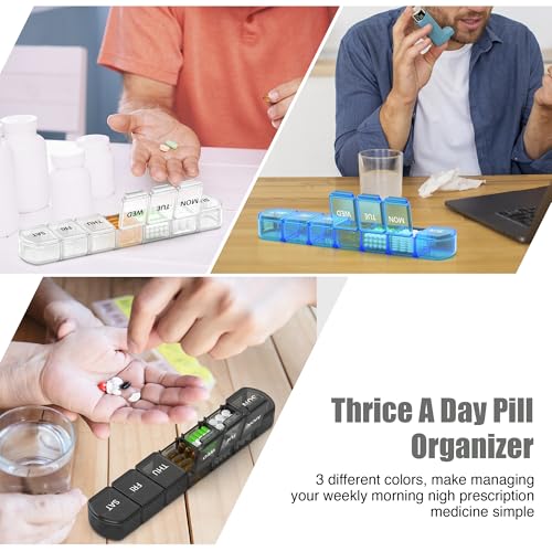 Extra Large Pill Organizer 3 Pack (21 Count)