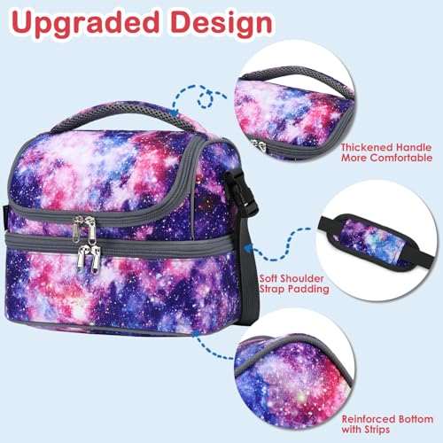 Double Decker Cooler Insulated Lunch Bag Large Tote for Boys