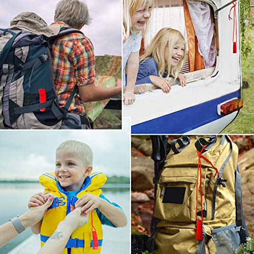 10 Pcs Emergency Safety Whistle with Lanyard for Boating