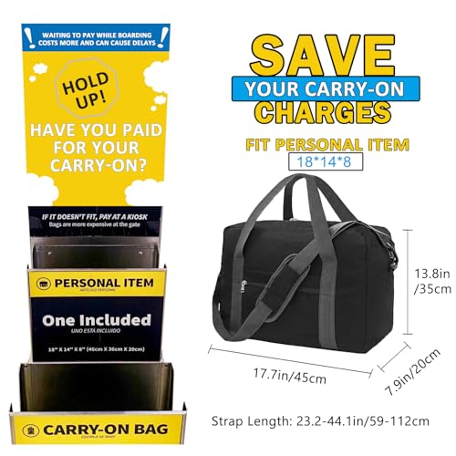For Spirit Airlines Personal Item Bag 18x14x8 in Underseat Carry