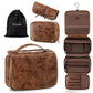 Hanging Toiletry Bag Removable Travel Bag PU leather Makeup Cosmetic Organizer Kit