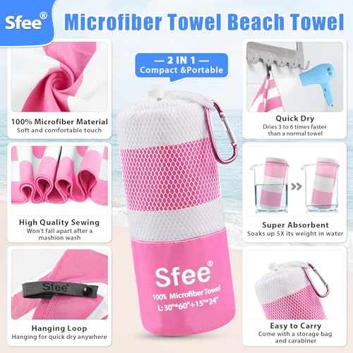 2 in 1 Microfiber Beach Towel