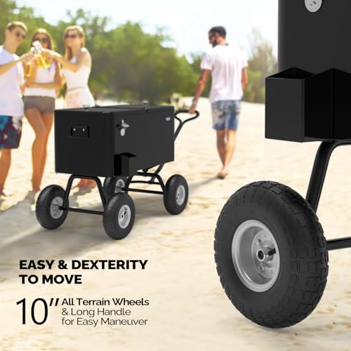 80 Quart Wagon Rolling Cooler Ice Chest