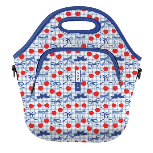 LunchTote Zippered Bag Insulated Neoprene Caddy (Cherry Picked / X-Large 6.5 Quart Lunch Tote)