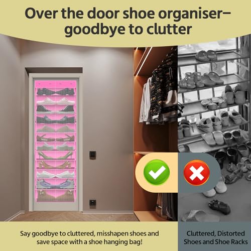 12 Pocket Over the Door Shoe Organizer