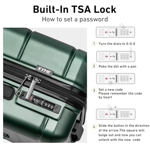 Carry On Luggage 22x14x9 Airline Approved Hardshell Carry On Suitcases with Wheels Travel Rolling 20 Inch Luggage with Cup Holder for Men Women