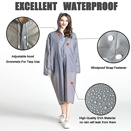 Rain Ponchos for Adults (2 Count)