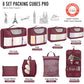 8 Set Packing Cubes for Travel Essentials (99 Count)