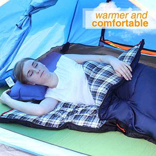 Cotton Flannel Sleeping Bag for Camping (2 Count)