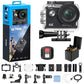 EK7000 4K30fps Action Camera with EIS Ultra HD 20MP 131ft Waterproof Underwater Camera with 4X Zoom Remote Control with Accessories Kit