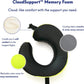 C CUSHION LAB Travel Pillow, Award-Winning Patented Ergonomic Design for Chin & Neck Support Memory Foam Neck Pillow, Compact Airplane Pillow for Traveling, Flight, Car (Spark, Large)