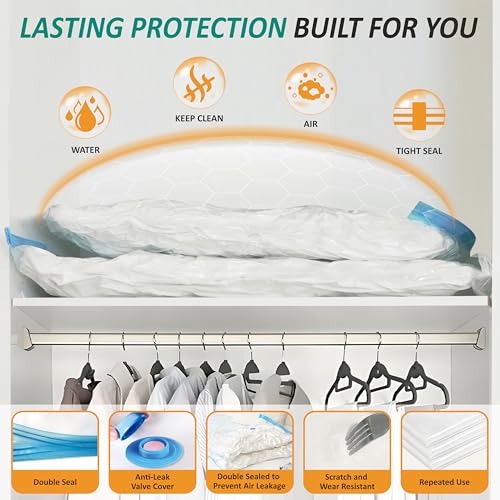 12 Jumbo Vacuum Storage Bags for Blankets & Bedding
