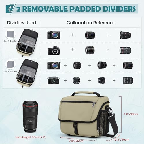 Camera Bag DSLR SLR Mirrorless Camera Case for Photographer