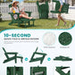 Folding Adjustable Adirondack Chairs with Footrest Set of 2 (2 Count)