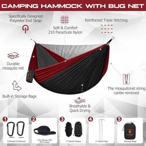 Camping Hammock with Mosquito Net