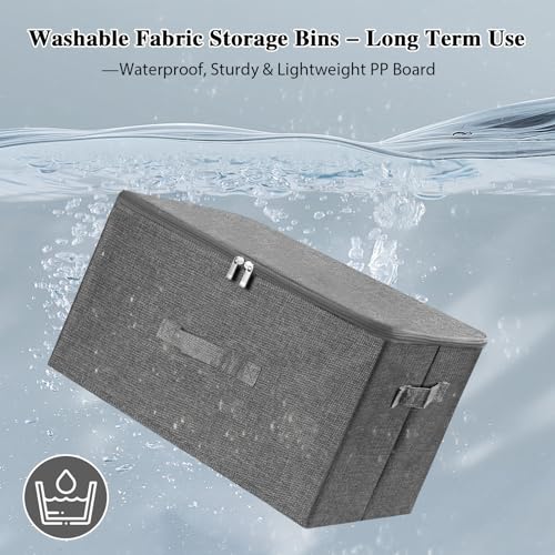 Fabric Storage Bins with Zipper Lids (3 Count)