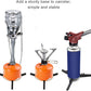 Folding Universal Fuel Can Canister Stand, Caudblor Tripod Stabilizer for Camping Stoves, Upgrade Compact Butane Gas Tank Bracket, Plastic Cylinder Cartridge Holder, Footrest for Outdoor Hiking Stove