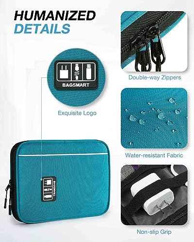 Large Electronics Organizer Travel Case for Tech Accessories