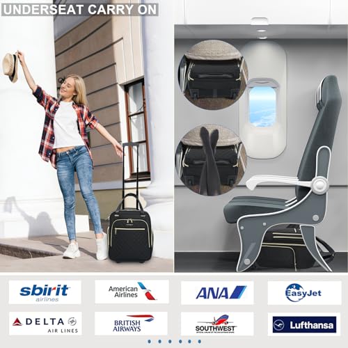 Underseat Carry On Wheeled 16" Bag with Wheels