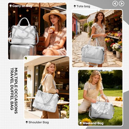 Spirit Airlines Personal Item Bag 18x14x8 Foldie Travel Duffel Bag Expandable Gym Sport Tote Foldable Carry On Overnight Waterproof Weekender Luggage Weekend Bags Airplanes Eessentials Women Men