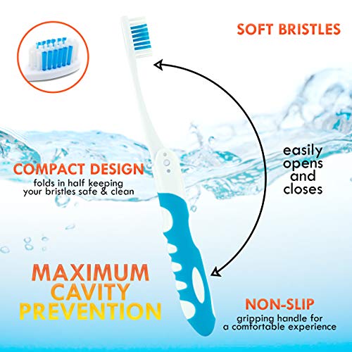 Portable Folding Toothbrush Kit (6 Count)