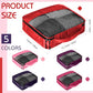 5 Pcs Packing Cubes for Suitcase Large Travel Cubes Carry on Luggage Organizer Bags for Clothes Accessories (5 Count)