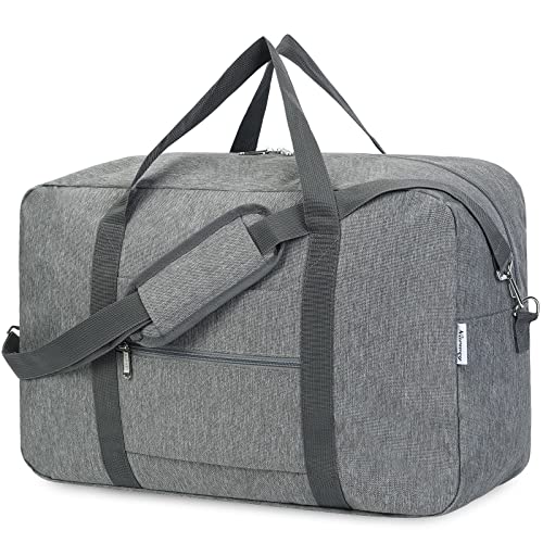 Foldable Carry on Luggage 22x14x9 Airline Approved Duffle Bag for Travel Packable Duffel Bag for Traveling Airplane for Women and Men 40L