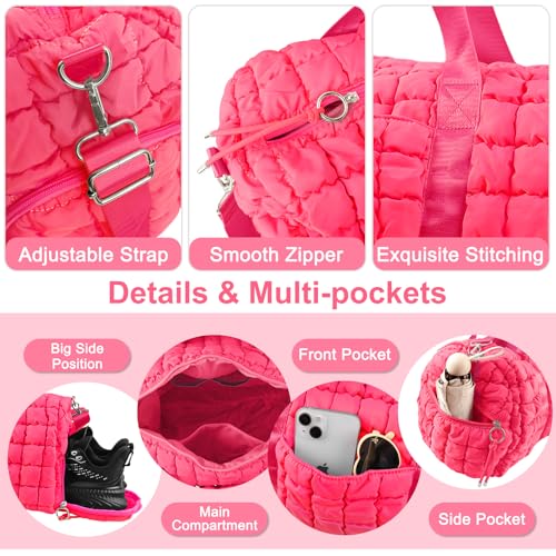 Quilted Travel Duffle Bag Gym Bag for Women